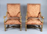Lote 97: PAR DE SILLONES FRANCESES ESTILO LUIS XIV. Lote 97: PAR DE SILLONES FRANCESES ESTILO LUIS XIV. PAR DE SILLONES FRANCESES ESTILO LUIS XIV.