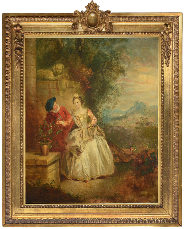 WATTEAU, Jean Antoine: 'SCENE DANS UN PARC'