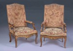 Lote 216: PAR DE GRANDES SILLONES FRANCESES ESTILO REGENCE. Lote 216: PAR DE GRANDES SILLONES FRANCESES ESTILO REGENCE. PAR DE GRANDES SILLONES FRANCESES ESTILO REGENCE.