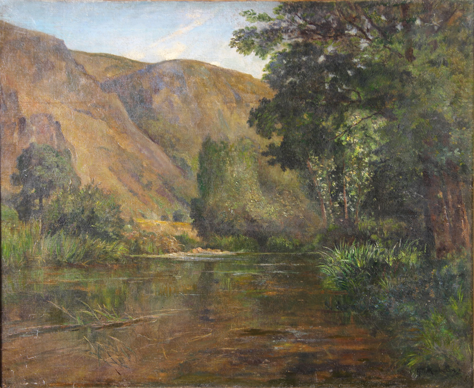 MOTELEY, Georges Jules 'PAISAJE CON CURSO DE AGUA' 