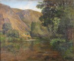 Lote 254: MOTELEY, Georges Jules 'PAISAJE CON CURSO DE AGUA' 