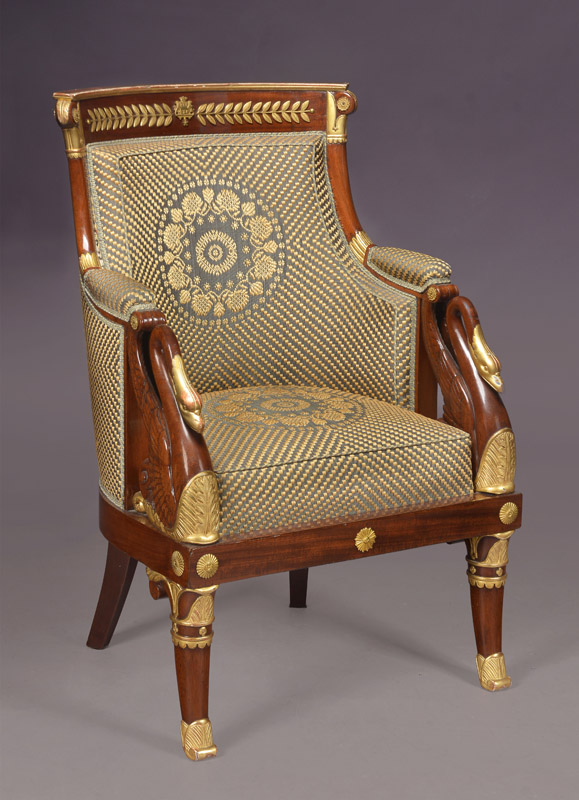  MAGNIFICO SILLON BERGERE  FRANCES DE EPOCA IMPERIO.