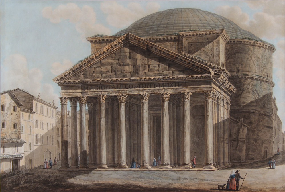 MARTORANA, P.: 'VUE DU PANTHÉON' 'VUE DU TOMBEAU D'ADRIEN'