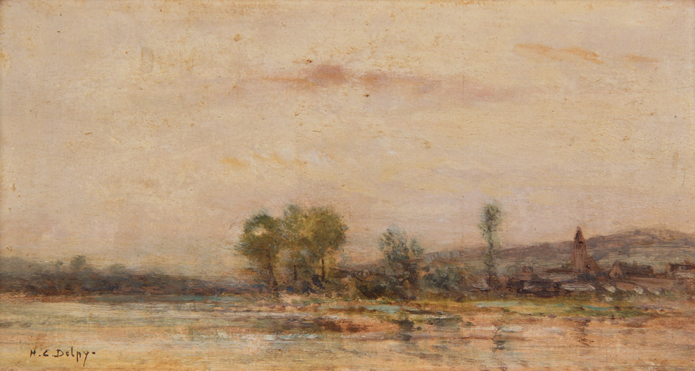 DELPY, Hippolyte Camille 'PAISAJE CON LAGO'