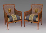 Lote 238: PAR DE MAGNIFICOS SILLONES INGLESES ADAM. PAR DE MAGNIFICOS SILLONES INGLESES ADAM.