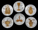 Lote 396: FORNASETTI. Piero Lote 396: FORNASETTI. Piero SEIS PLATOS ITALIANOS DECORADOS POR FORNASETTI.