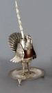 Lote 574: CURIOSO MATE EN FORMA DE PAVO CON SALVILLA. Lote 574: CURIOSO MATE EN FORMA DE PAVO CON SALVILLA. CURIOSO MATE EN FORMA DE PAVO CON SALVILLA.