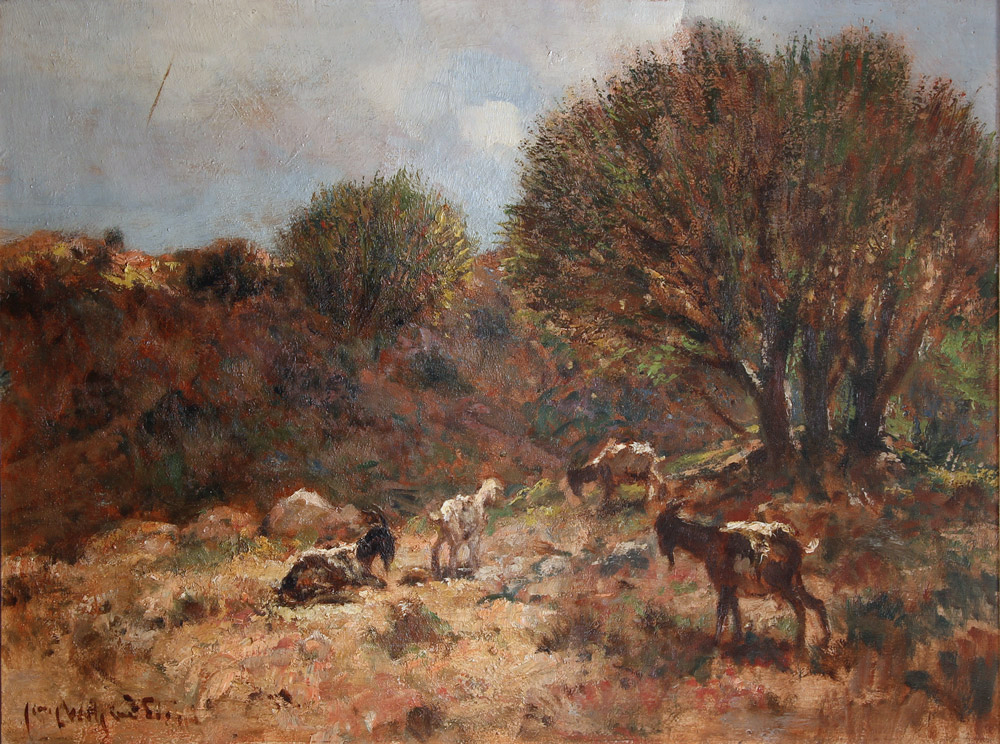  'PAISAJE CON CABRAS'