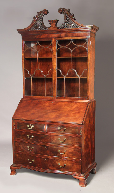  ANTIGUO BUREAU BOOKCASE INGLES SIGLO XIX. 