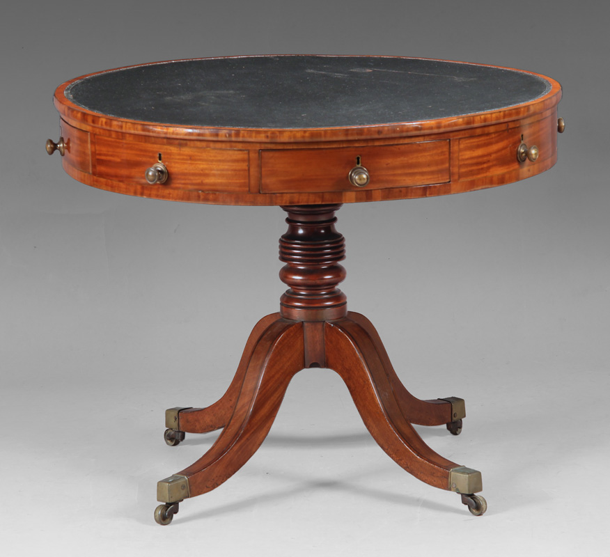  ANTIGUA 'DRUM TABLE' INGLESA SIGLO XIX.