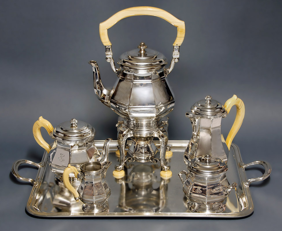  SERVICIO FRANCES DE PUIFORCAT PARA TE Y CAFE.