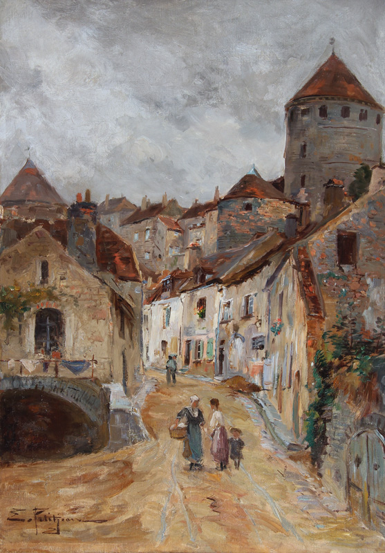 PETITJEAN, Edmond Marie 'UNE RUE À SEMUR'