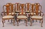 Lote 239: DOS SILLONES Y DIEZ SILLAS ESTILO QUEEN ANNE PARA COMEDOR. Lote 239: DOS SILLONES Y DIEZ SILLAS ESTILO QUEEN ANNE PARA COMEDOR. DOS SILLONES Y DIEZ SILLAS ESTILO QUEEN ANNE PARA COMEDOR.