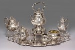 Lote 464: JUEGO FRANCES DE METAL CHRISTOFLE PARA TE Y CAFE. Lote 464: JUEGO FRANCES DE METAL CHRISTOFLE PARA TE Y CAFE. JUEGO FRANCES DE METAL CHRISTOFLE PARA TE Y CAFE.