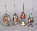 Lotes 487, 484, 500 y 511:
ANTIGUO MATE PORTEÑO QUE PERTENECIO A DON JUAN F. SEGUI.
ANTIGUO MATE PORTEÑO EN FORMA DE PAVO.
ANTIGUO MATE DE CALABAZA RUBIA SIGLO XVIII.
ANTIGUO MATE DEL ALTO PERU SIGLO XVIII. Lotes 487, 484, 500 y 511:
ANTIGUO MATE PORTEÑO QUE PERTENECIO A DON JUAN F. SEGUI.
ANTIGUO MATE PORTEÑO EN FORMA DE PAVO.
ANTIGUO MATE DE CALABAZA RUBIA SIGLO XVIII.
ANTIGUO MATE DEL ALTO PERU SIGLO XVIII.