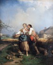 Lote 177: LE POITTEVIN, Eugène Lote 177: LE POITTEVIN, Eugène 'ESCENA GALANTE EN UNA GRANJA'