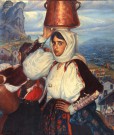 Lote 178: CANASI, Dante M. Lote 178: CANASI, Dante M. 'MUJERES CON CANTAROS SOBRE FONDO DE PAISAJE'