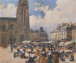 Lote 141: LEGOUT-GÉRARD, Fernand Marie Eugène Lote 141: LEGOUT-GÉRARD, Fernand Marie Eugène 'CATHEDRALE À MARCHE DE QUIMPER'