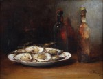 Lote 187: FOUACE, Guillaume Romain Lote 187: FOUACE, Guillaume Romain 'PLATO CON OSTRAS Y BOTELLAS DE VINO'