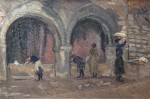 Lote 155: PEDONE, Antonio Lote 155: PEDONE, Antonio 'ESCENA EN SAN GIMIGNANO'