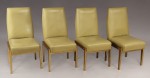 Lote 353: OCHO SILLAS CON ARMAZONES DE MADERA DORADA PARA COMEDOR. Lote 353: OCHO SILLAS CON ARMAZONES DE MADERA DORADA PARA COMEDOR. OCHO SILLAS CON ARMAZONES DE MADERA DORADA PARA COMEDOR.