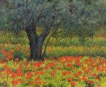 Lote 108: BENOTTI, Luciana Lote 108: BENOTTI, Luciana 'PAISAJE CON ARBOL Y FLORES'