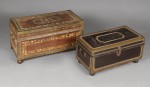 Lotes 257 y 259:
PEQUEÑO BAUL ORIENTAL DE ALCANFOR REVESTIDO EN CUERO.
PEQUEÑO ARCON ORIENTAL DE ALCANFOR REVESTIDO EN CUERO. Lotes 257 y 259:
PEQUEÑO BAUL ORIENTAL DE ALCANFOR REVESTIDO EN CUERO.
PEQUEÑO ARCON ORIENTAL DE ALCANFOR REVESTIDO EN CUERO.