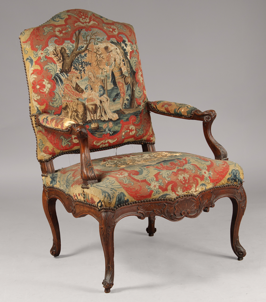  ANTIGUO SILLON FRANCES REGENCE SIGLO XIX.