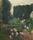 Lote 86: MEIFREN Y ROIG, Eliseo Lote 86: MEIFREN Y ROIG, Eliseo 'JARDIN CON CIPRESES, HORTENSIAS Y ROSAS'