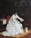 Lote 102: GILBERT, Victor Lote 102: GILBERT, Victor 'DAMA JUGANDO CON PERRITO'