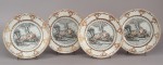 Lote 416: DOCE PLATOS DE PORCELANA FRANCESA DECORADA. Lote 416: DOCE PLATOS DE PORCELANA FRANCESA DECORADA. DOCE PLATOS DE PORCELANA FRANCESA DECORADA.