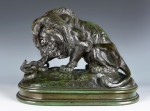 Lote 581: BARYE, Antoine Louis Lote 581: BARYE, Antoine Louis 'LION AU SERPENT'