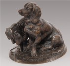 Lote 587: FREMIET, Emmanuel Lote 587: FREMIET, Emmanuel 'RAVAGEOT ET RAVAGEOLE, BASSETS DE NAPOLEON III'