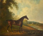 Lote 108: SCHWANFELDER, Charles Henry Lote 108: SCHWANFELDER, Charles Henry 'CABALLO SOBRE FONDO DE PAISAJE'