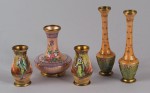 Lote 717: CINCO FLORERITOS FRANCESES DE COBRE Y ESMALTE. Lote 717: CINCO FLORERITOS FRANCESES DE COBRE Y ESMALTE. CINCO FLORERITOS FRANCESES DE COBRE Y ESMALTE.