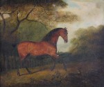 Lote 115: CHALON, Henry Bernard 'CABALLO EN PAISAJE' 