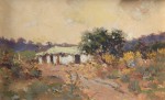 Lote 71: DE LA TORRE, Carlos Lote 71: DE LA TORRE, Carlos 'PAISAJE CON RANCHO'