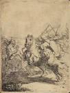 Lote 132: REMBRANDT HARMENSZ, van Rijn Lote 132: REMBRANDT HARMENSZ, van Rijn 'BATALLA DE CABALLERIA'