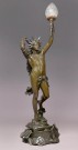 Lote 649: FERRAT, Charles Hippolyte Lote 649: FERRAT, Charles Hippolyte ESCULTURA FRANCESA DE BRONCE PATINADO.
