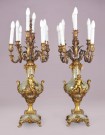 Lote 691: PAR DE CANDELABROS FRANCESES DE MARMOL Y BRONCE. Lote 691: PAR DE CANDELABROS FRANCESES DE MARMOL Y BRONCE. PAR DE CANDELABROS FRANCESES DE MARMOL Y BRONCE.