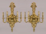 Lotes 401, 402 y 403: 
PAR DE GRANDES APPLIQUES FRANCESES DE BRONCE.
PAR DE GRANDES APPLIQUES FRANCESES DE BRONCE.
PAR DE GRANDES APPLIQUES FRANCESES DE BRONCE.