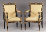 Lote 323: PAR DE SILLONES FRANCESES ESTILO IMPERIO. Lote 323: PAR DE SILLONES FRANCESES ESTILO IMPERIO. PAR DE SILLONES FRANCESES ESTILO IMPERIO.
