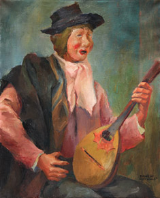 Lote 74: LARRAÑAGA, Enrique de Lote 74: LARRAÑAGA, Enrique de 'GAUCHO CON GUITARRA'