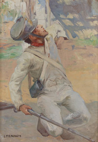 Lote 186: RIPAMONTE, Carlos P. Lote 186: RIPAMONTE, Carlos P. 'LA CAIDA DEL VALIENTE'