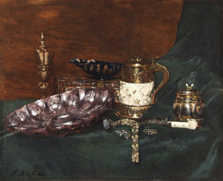 Lote 91: ROYBET, Ferdinand 'ELEMENTOS ORNAMENTALES SOBRE UNA MESA'