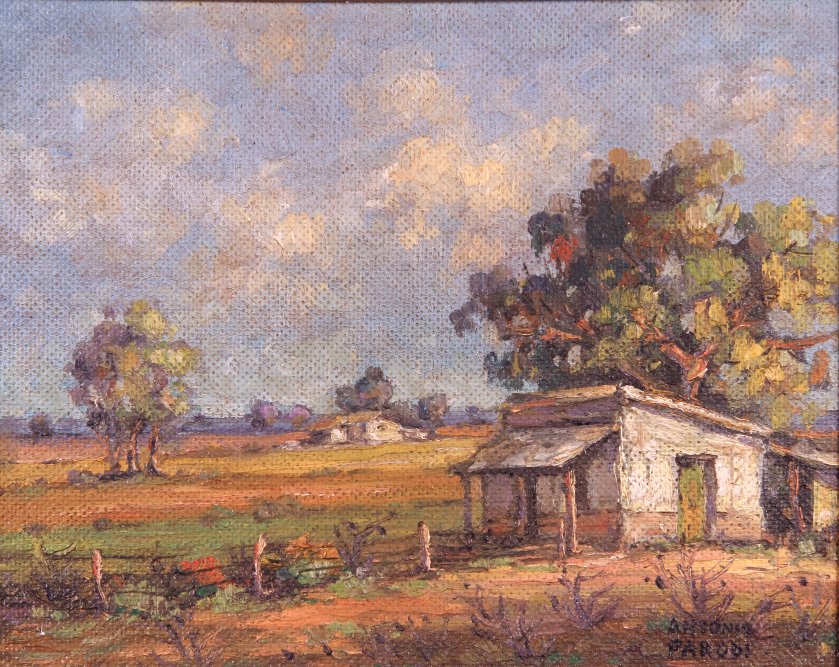 PARODI, Antonio 'PAISAJE CON RANCHO'