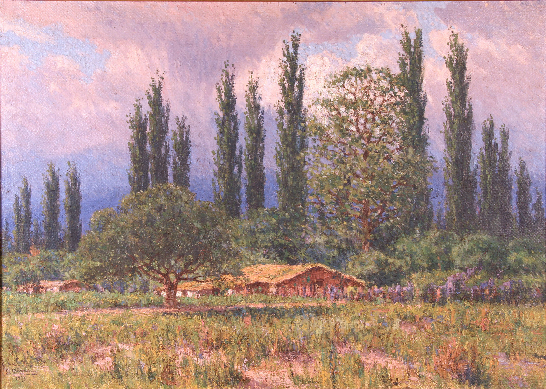 CARNACINI, Ceferino  'PAISAJE CON RANCHO'