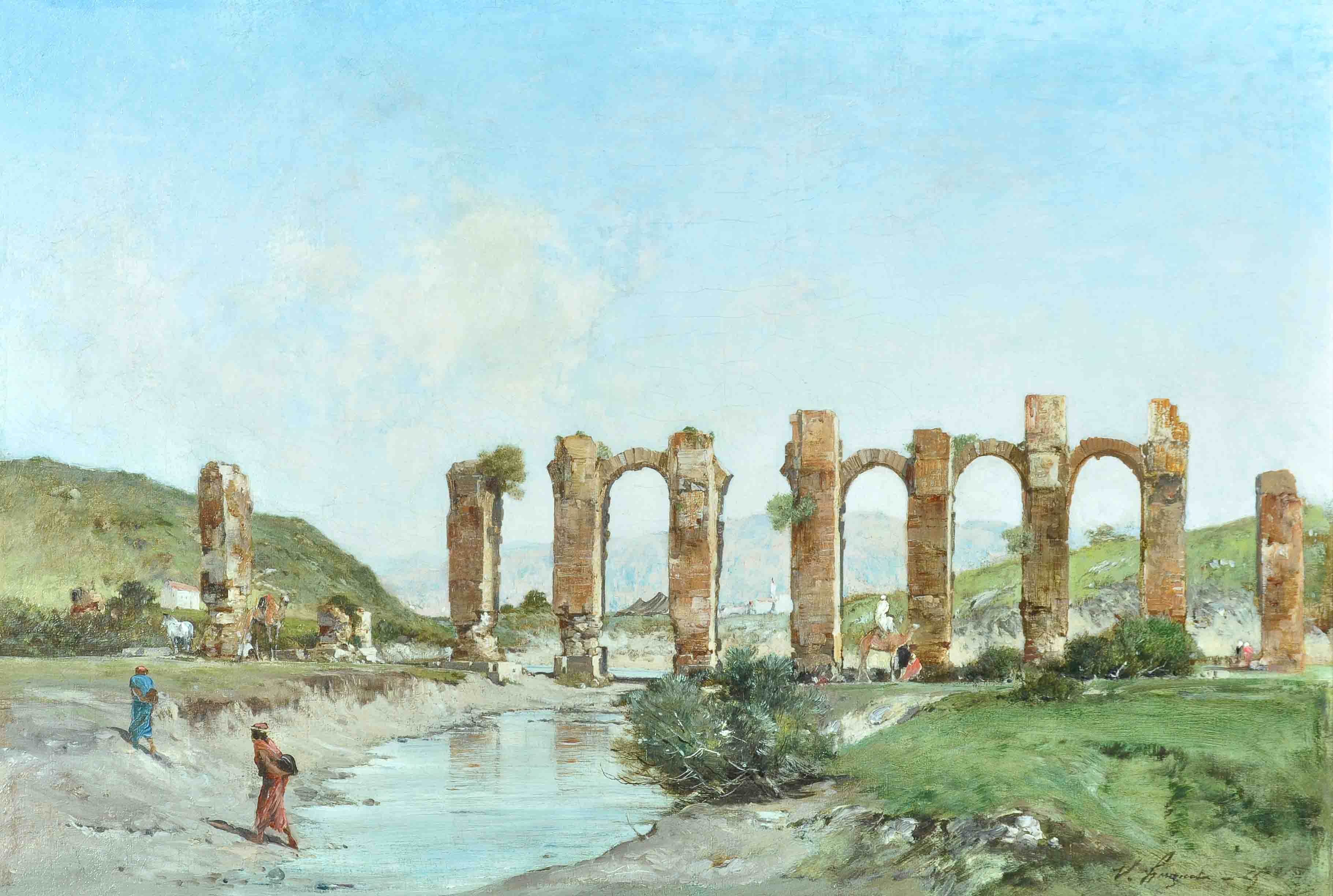 HUGUET, Victor Pierre 'RUINAS DE ACUEDUCTO'