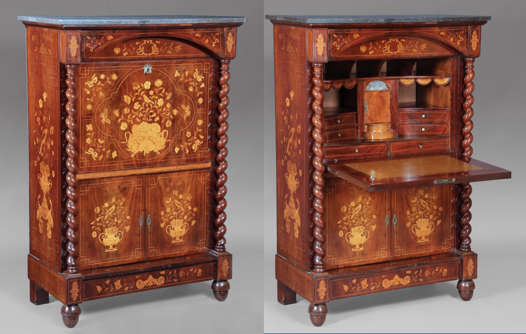  ANTIGUO SECRETAIRE ABATTANT HOLANDES DEL SIGLO XIX 