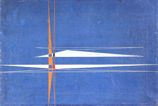 Lote 46: ANONIMO 'COMPOSICION GEOMETRICA EN AZUL' 